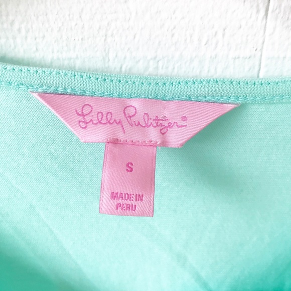 Lilly Pulitzer Dorothy Top in mint - Picture 4 of 4